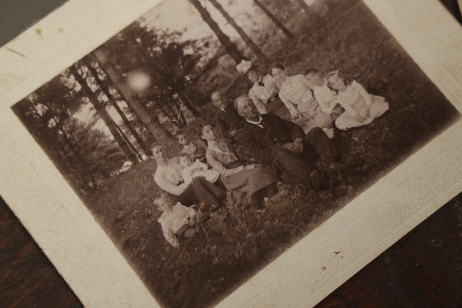 Lot 140 - Grouping Of Eight Antique Boarded Photos Of Groups Of People Outside, Turn Of The Century, Including Houses, Interior Shots, And More