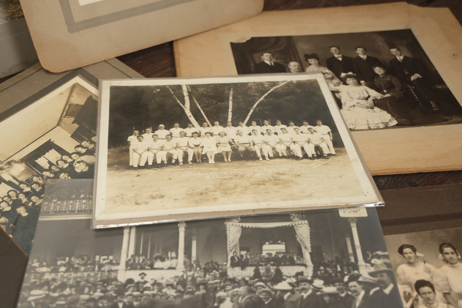 Lot 143 - Grouping Of Ten Antique Group Photographs, Boarded And Others, Showing First Communion Recipients, Graduates, Societies, Horse Race, And More