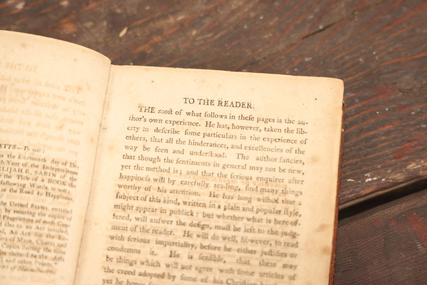 Lot 020 - "A Journey From Egypt To Jerusalem; Or The Road To Happiness" Antique Book On The Middle East, By Elijah R. Sabin, Minister, Published By Edward Oliver, Boston, 1811