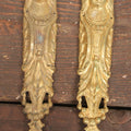 Lot 025 - Pair Of Antique Brass Ormolu Furniture Adornments, With Woman's Head, Likely Table Leg Covers