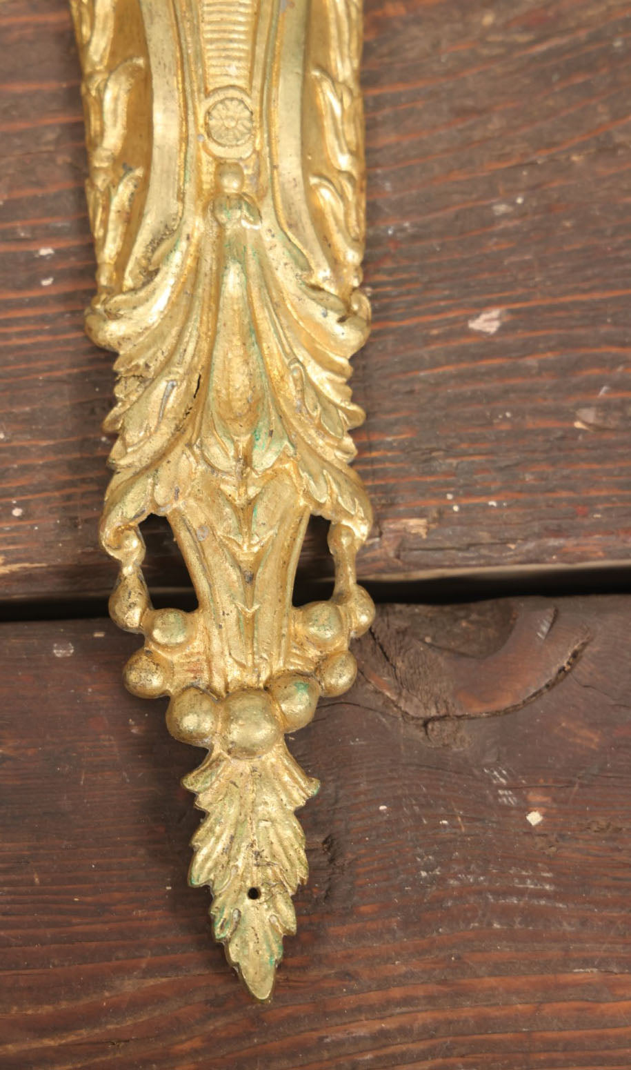 Lot 025 - Pair Of Antique Brass Ormolu Furniture Adornments, With Woman's Head, Likely Table Leg Covers