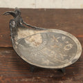 Lot 027 - Antique Silver Plate Serving Dish With Bird Adornment, By James W. Tufts, Boston, Quadruple Plated, No. 3128