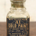 Lot 036 - Antique A1 Gold Paint Jar With Paper Label, By Northeastern Chemical Co., Boston