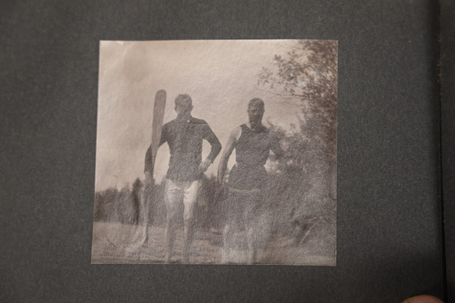 Lot 043 - Antique Early 20th Century Snap Shot Photo Album Chronicling The Lives And Adventures Of Outdoorsmen, Canoeing, Camping, Hunting, Snow Shoeing, Winter Scenes, Note Wear And Soft Focus