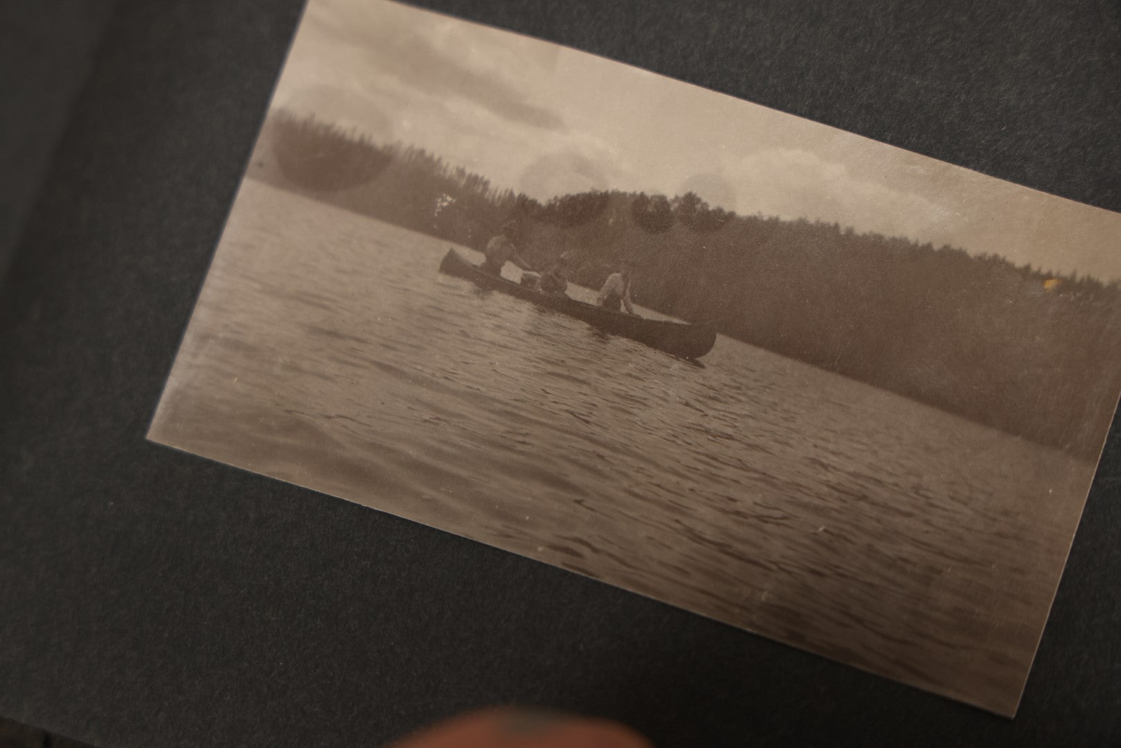 Lot 043 - Antique Early 20th Century Snap Shot Photo Album Chronicling The Lives And Adventures Of Outdoorsmen, Canoeing, Camping, Hunting, Snow Shoeing, Winter Scenes, Note Wear And Soft Focus