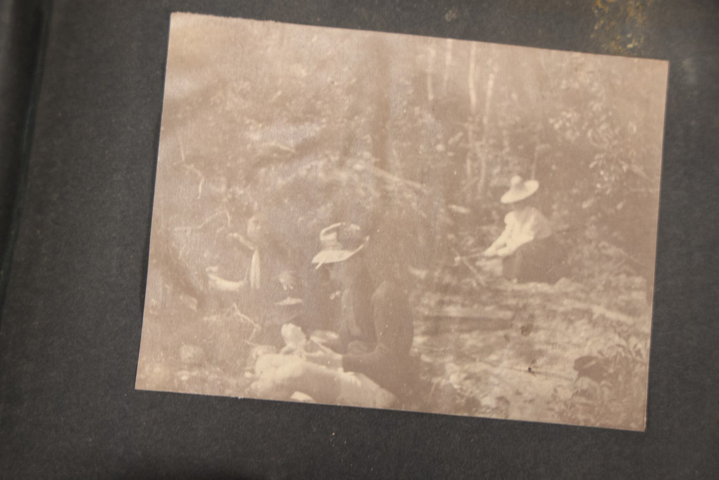 Lot 043 - Antique Early 20th Century Snap Shot Photo Album Chronicling The Lives And Adventures Of Outdoorsmen, Canoeing, Camping, Hunting, Snow Shoeing, Winter Scenes, Note Wear And Soft Focus