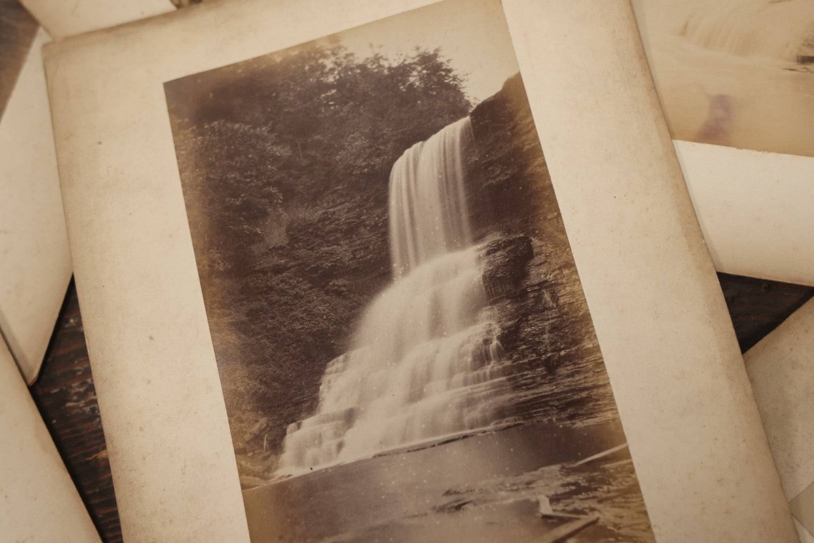 Lot 046 - Grouping Of 10+ Antique Boarded Photographs (Two Photos Per Each, Double Sided) Featuring Landscapes, Buildings, Possible Early Photo Of San Francisco Street, Etc., Circa 1880s