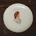 Lot 060 - Antique Porcelain Transferware Advertising Plate, Compliments Of D.F. O'Connor, With Woman In Profile, G.P. Co Globe China