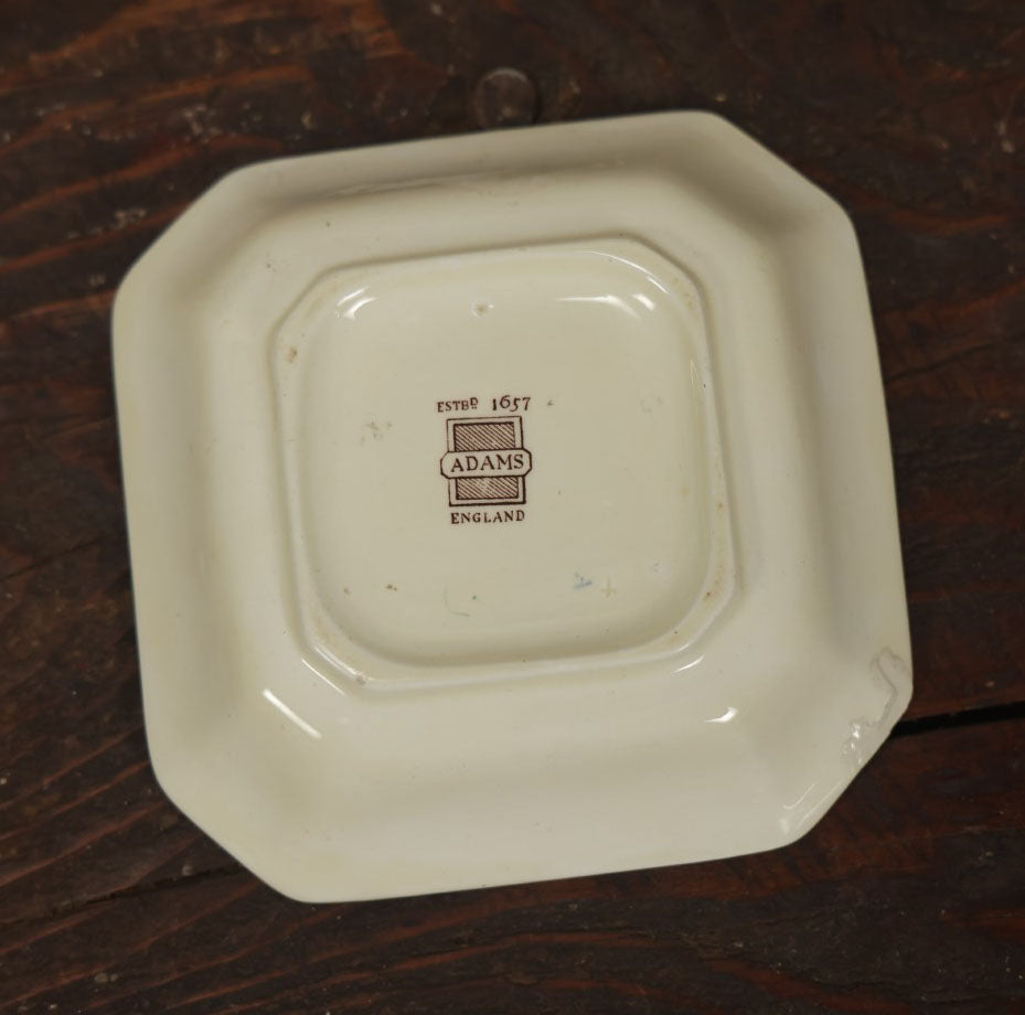 Lot 067 - Antique Small Porcelain Cries Of London Plate, With Woman, Children, Milkmaids, French Text "Qui Veut Du Lait?", "Who Wants Some Milk", By Adams, England