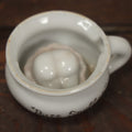 Lot 068 - Vintage Butt Snuffer Tea Cup Porcelain Novelty Ashtray, Made In Japan, With Upturned Butt In Cup