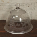 Lot 073 - Antique E.A.P.G. Early American Pattern Glass Cheese Or Butter Keeper Dome Cover With Black Cats, Owls, Man In The Moon
