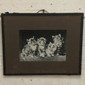 Lot 074 - Antique Framed Cat Illustration Print Collectible, "Four Little Scamps" Published By M.T. Sheehan, Boston, Massachusetts