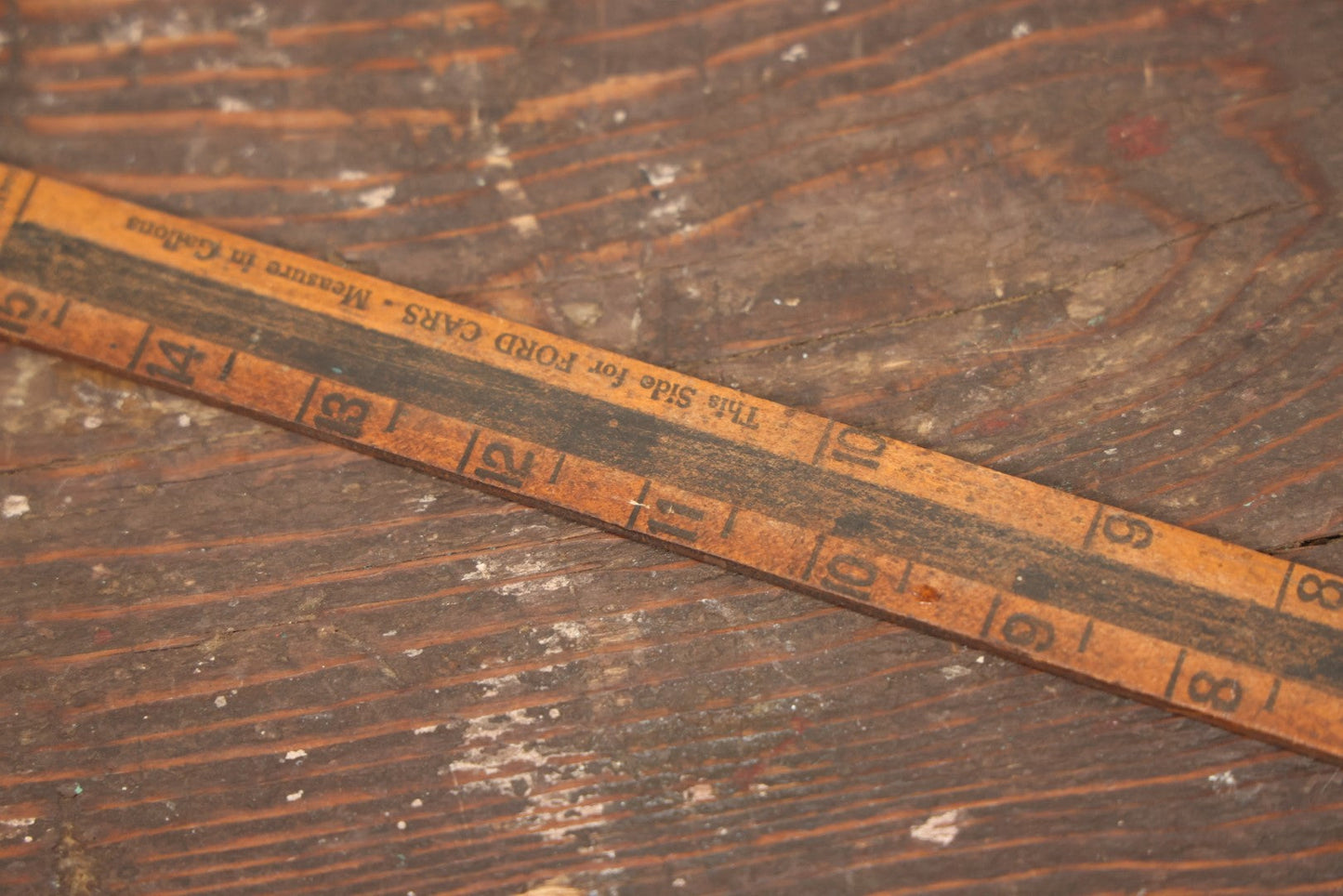 Lot 095 - Vintage Socony Gasoline And Polarine Oil And Greases Oil And Fuel Advertising Measuring Stick, Standard Oil Company Of New York, 17" Total Length