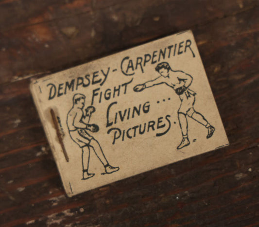 Lot 113 - Antique Jack Dempsey vs. George Carpentier Flip Book Boxing Match, Circa 1921, Complete, Very Good Condition, Stapled