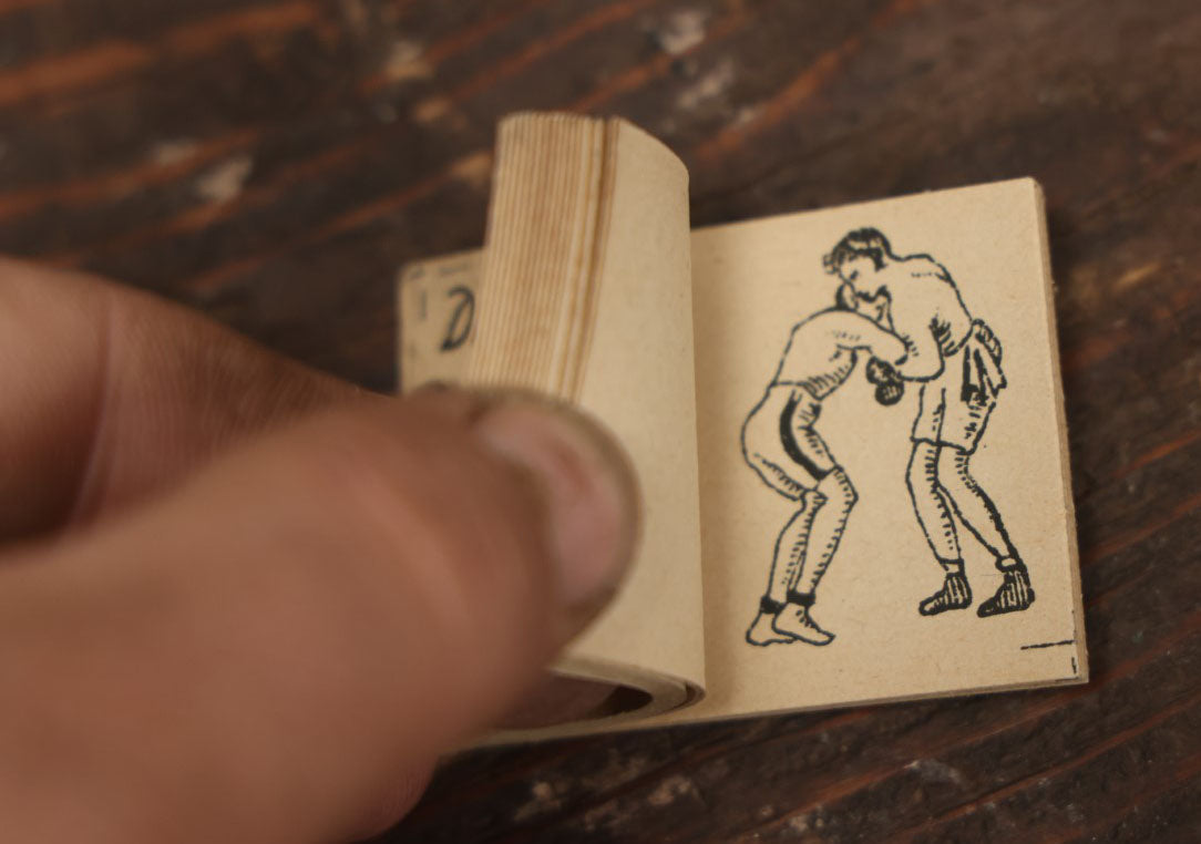 Lot 113 - Antique Jack Dempsey vs. George Carpentier Flip Book Boxing Match, Circa 1921, Complete, Very Good Condition, Stapled