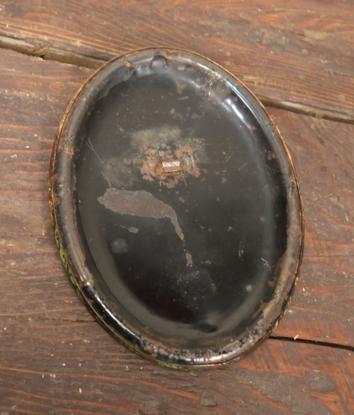 Lot 125 - Antique Photo Button With Image Of Smiling Young Woman, With Peacock Motif, No Kickstand, Note Heavy Wear