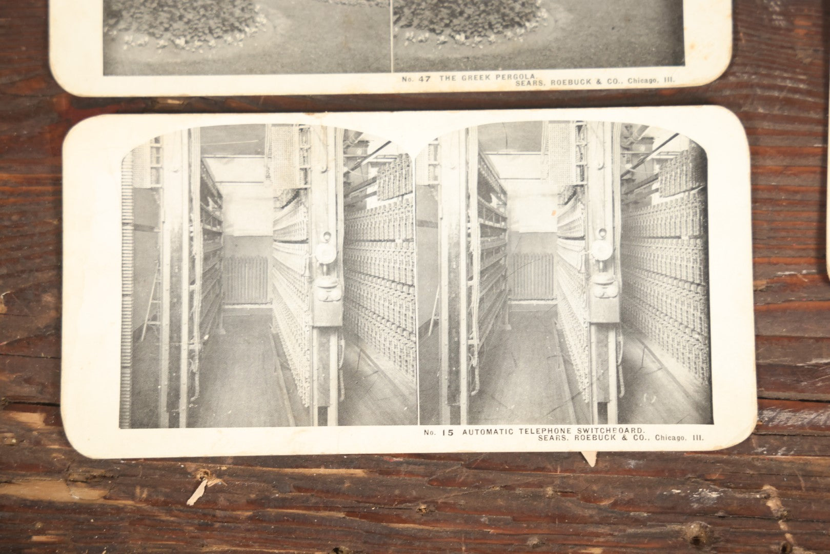 Lot 128 - Grouping Of 11 Antique Occupational Stereo View Cards Showing The Interior Operations Of Sears, Roebuck, & Co., Chicago, Illinois