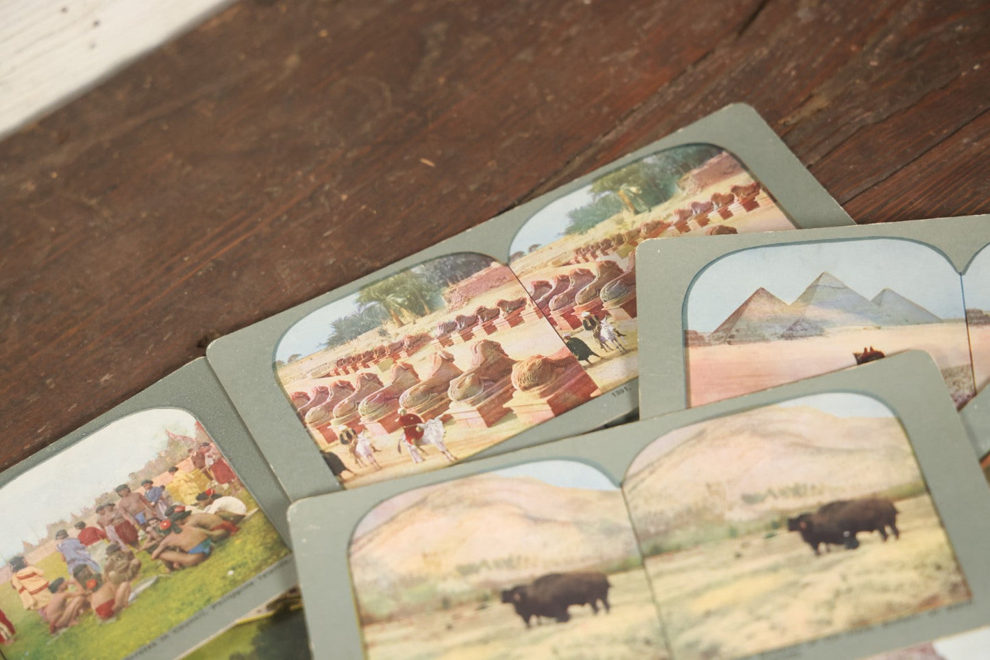 Lot 130 - Grouping Of 45 Antique Stereo View Cards Showing Various Landmarks And Tourist Attractions, Including Many With Scenes Of Egypt, New York, Battleships, And More