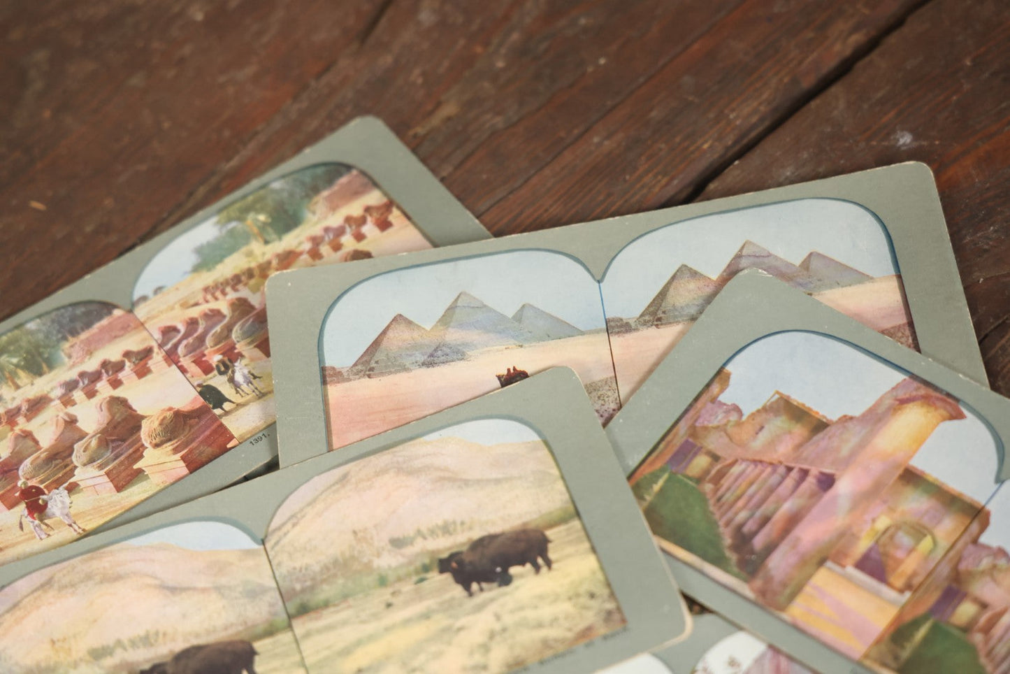 Lot 130 - Grouping Of 45 Antique Stereo View Cards Showing Various Landmarks And Tourist Attractions, Including Many With Scenes Of Egypt, New York, Battleships, And More