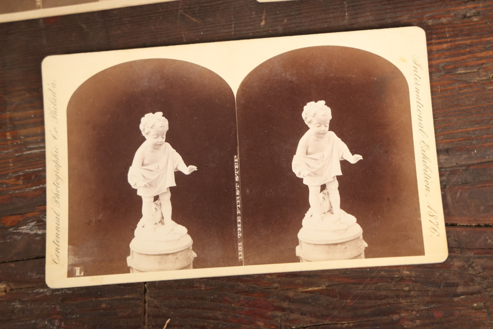 Lot 131 - Grouping Of Seven Antique Stereo Cards Showing Various Fine Art Sculptures And Statues From The International Exhibition Of 1876