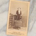 Lot 006 - Antique Carte De Visite C.D.V. Photo Of Admiral Dot, Circus Performer With Dwarfism, 25 Inches Tall, Published By E & H.T. Anthony & Co.