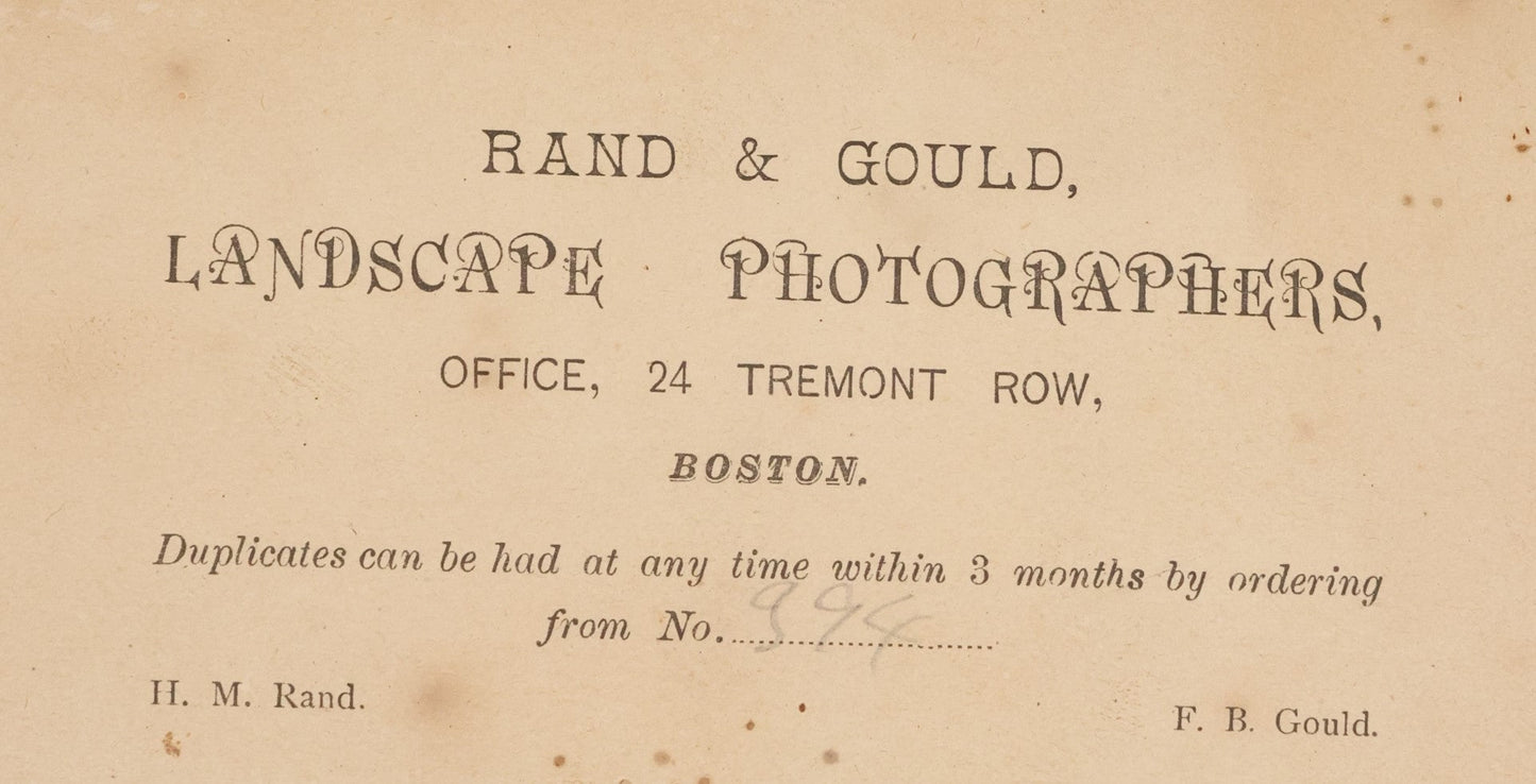 Lot 028 - Antique Cabinet Card Occupational Photograph Of C.J.F. Sherman & Co., Watches And Jewelry, With Men Outside, Note Optometrist Glasses Sign In Window, By Rand & Gould, Photographers, Boston