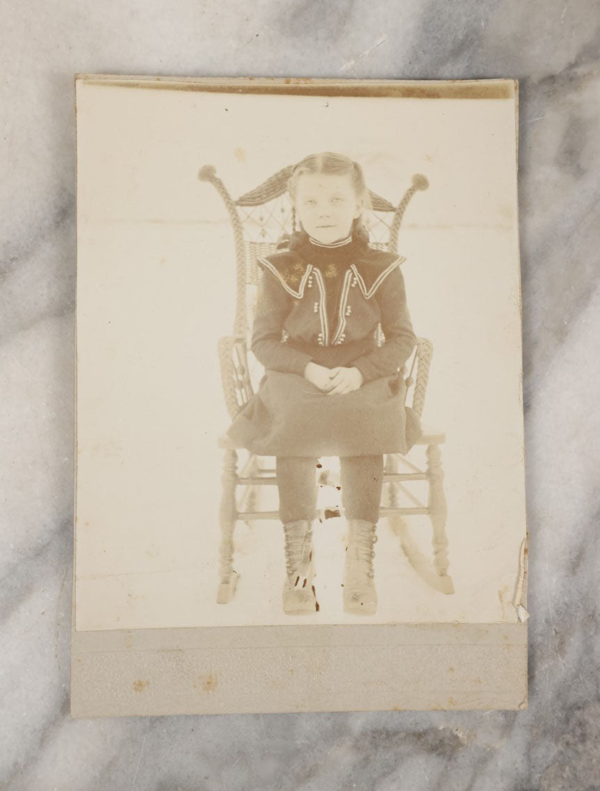 Lot 043 - Grouping Of 15+ Antique Cabinet Card Portrait Photographs Of Men, Women, And Children, Including Strikingly Handsome Man With Dark Beard, And Others, Photographers From Boston, New Hampshire, Etc. 