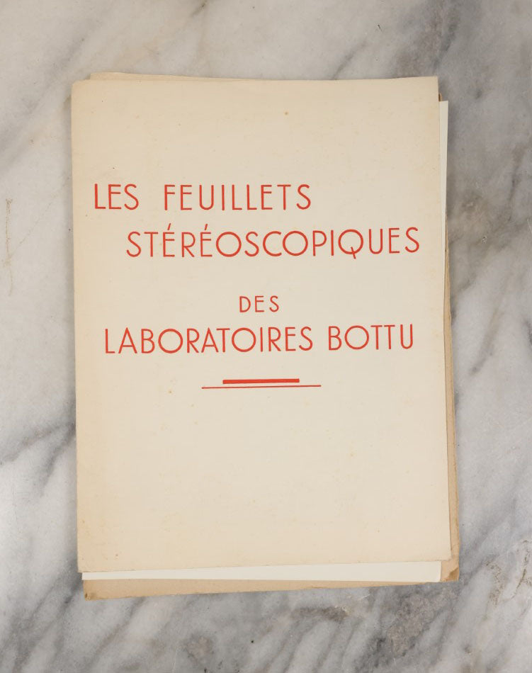 Lot 046 - Large Grouping Of Vintage French Stereoscopic 3D Images With Associated Ephemera And Two Pairs Of 3D Glasses, By Bottu Laboratories, Several Dozen Images, Not All Shown