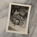 Lot 049 - Single Vintage Snapshot Photograph Of A Motorcycle Mounted Police Officer Riding An Indian Motorcycle, In Uniform