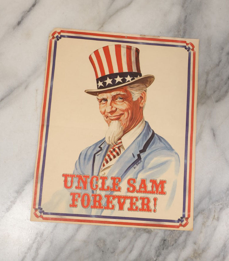 Lot 055 - Grouping Of Four Pieces Of Patriotic Ephemera, Including Third Liberty Loan Posters, Uncle Sam Forever, And United We Stand Red Cross Poster