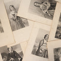 Lot 057 - Grouping Of 15 Engraved Bookplates Of Famous Historical Women, Including Joan Of Arc, Marie Antoinette, Anne Boleyn, And More, Late 19th Century