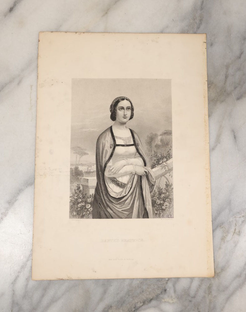 Lot 057 - Grouping Of 15 Engraved Bookplates Of Famous Historical Women, Including Joan Of Arc, Marie Antoinette, Anne Boleyn, And More, Late 19th Century