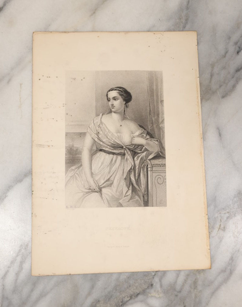 Lot 057 - Grouping Of 15 Engraved Bookplates Of Famous Historical Women, Including Joan Of Arc, Marie Antoinette, Anne Boleyn, And More, Late 19th Century