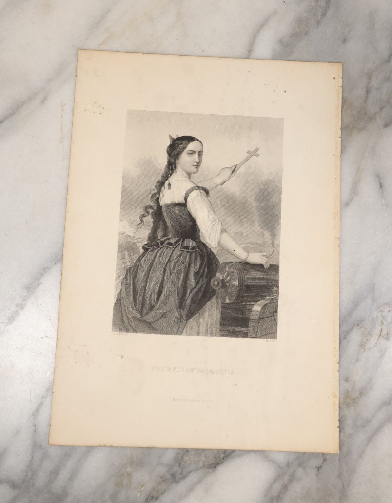 Lot 057 - Grouping Of 15 Engraved Bookplates Of Famous Historical Women, Including Joan Of Arc, Marie Antoinette, Anne Boleyn, And More, Late 19th Century