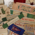 Lot 064 - Grouping Of 10+ Antique Punchwork Punched Paper Embroidered Bookmarks And More, Including Remember Me, God Is Love, Forget Me Not, And More