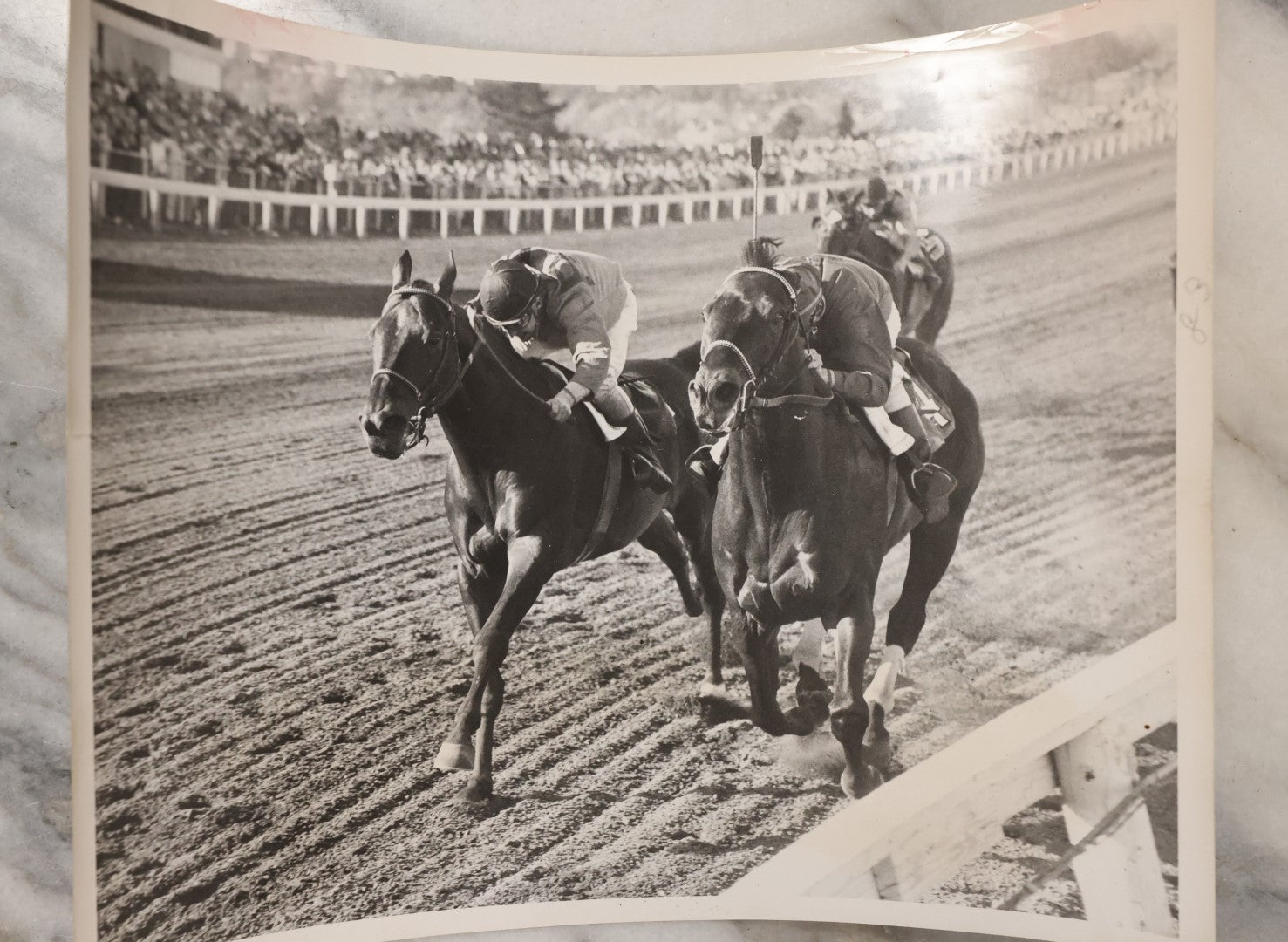 Lot 067 - Grouping Of 10+ Miscellaneous Pieces Of Entertainment Related Ephemera Including Ivanhoe Lobby Card, Horse Racing Photos, Rodeo Brochure,  Spalding's Croquet, And More