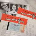 Lot 068 - Grouping Of Miscellaneous Walt Disney Ephemera Including 1980s Mickey Mouse Club Documents And Vintage Tickets To Disneyland Theme Park