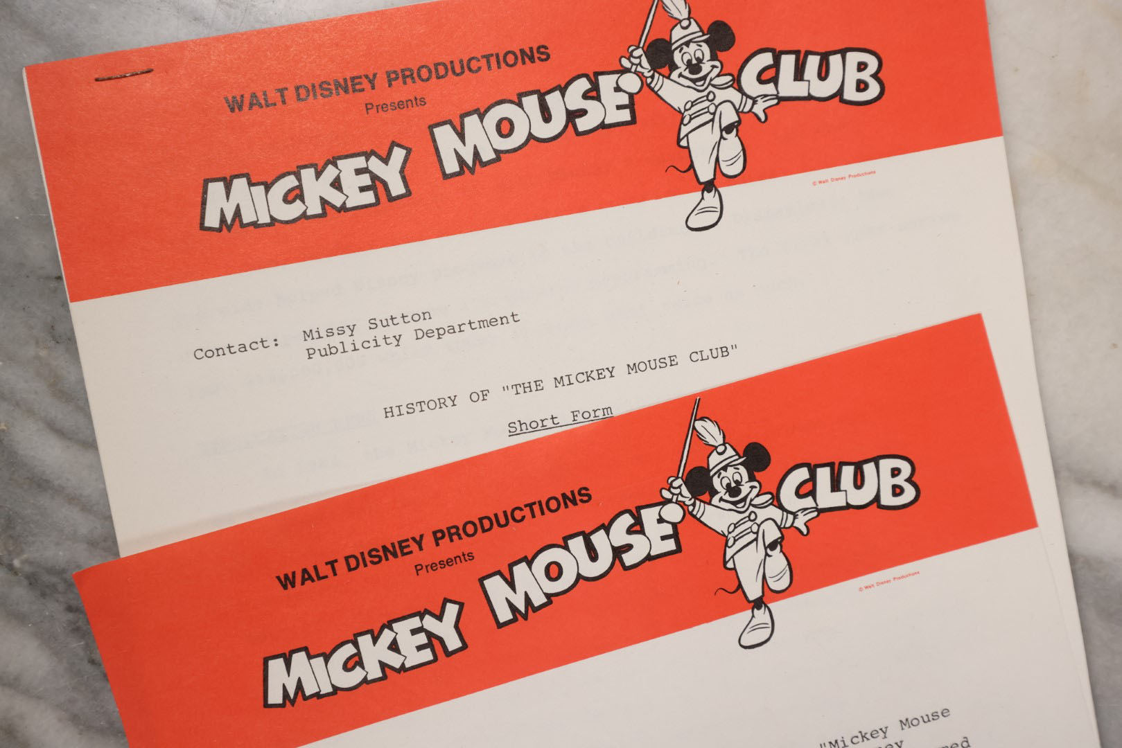 Lot 068 - Grouping Of Miscellaneous Walt Disney Ephemera Including 1980s Mickey Mouse Club Documents And Vintage Tickets To Disneyland Theme Park