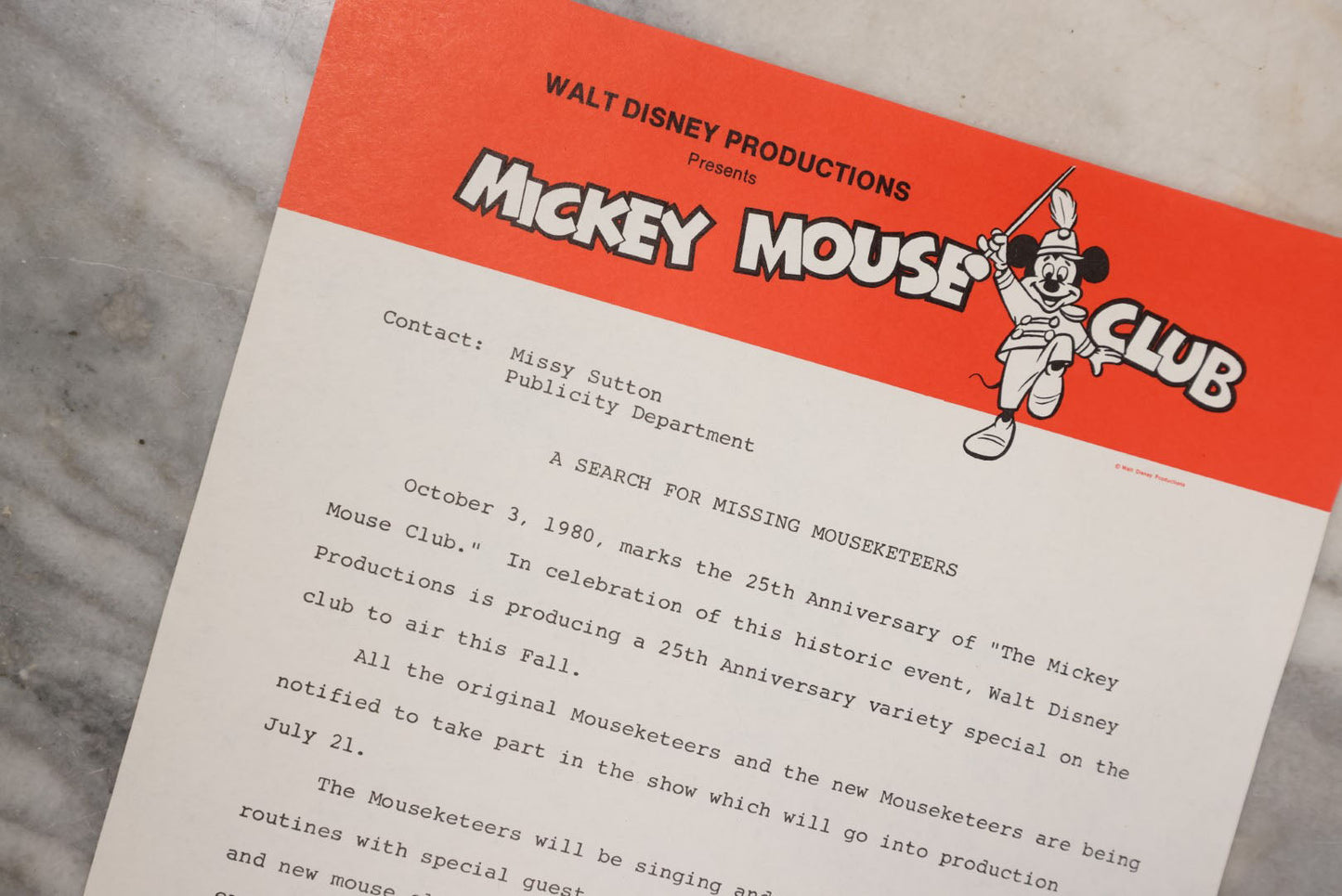 Lot 068 - Grouping Of Miscellaneous Walt Disney Ephemera Including 1980s Mickey Mouse Club Documents And Vintage Tickets To Disneyland Theme Park