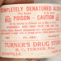 Lot 076 - Roll Of New Old Stock N.O.S. Apothecary Pharmacy Poison Labels, Completely Denatured Alcohol, From Turner's Drug Store, Keeseville, New York, With Skull And Crossbones