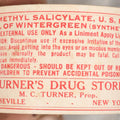 Lot 077 - Roll Of New Old Stock N.O.S. Apothecary Pharmacy Labels, Methyl Salicylate, Oil Of Wintergreen, From Turner's Drug Store, Keeseville, New York