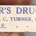 Lot 078 - Roll Of New Old Stock N.O.S. Apothecary Pharmacy Labels, Turner's Drug Store, Keeseville, New York, M.C. Turner, Proprietor