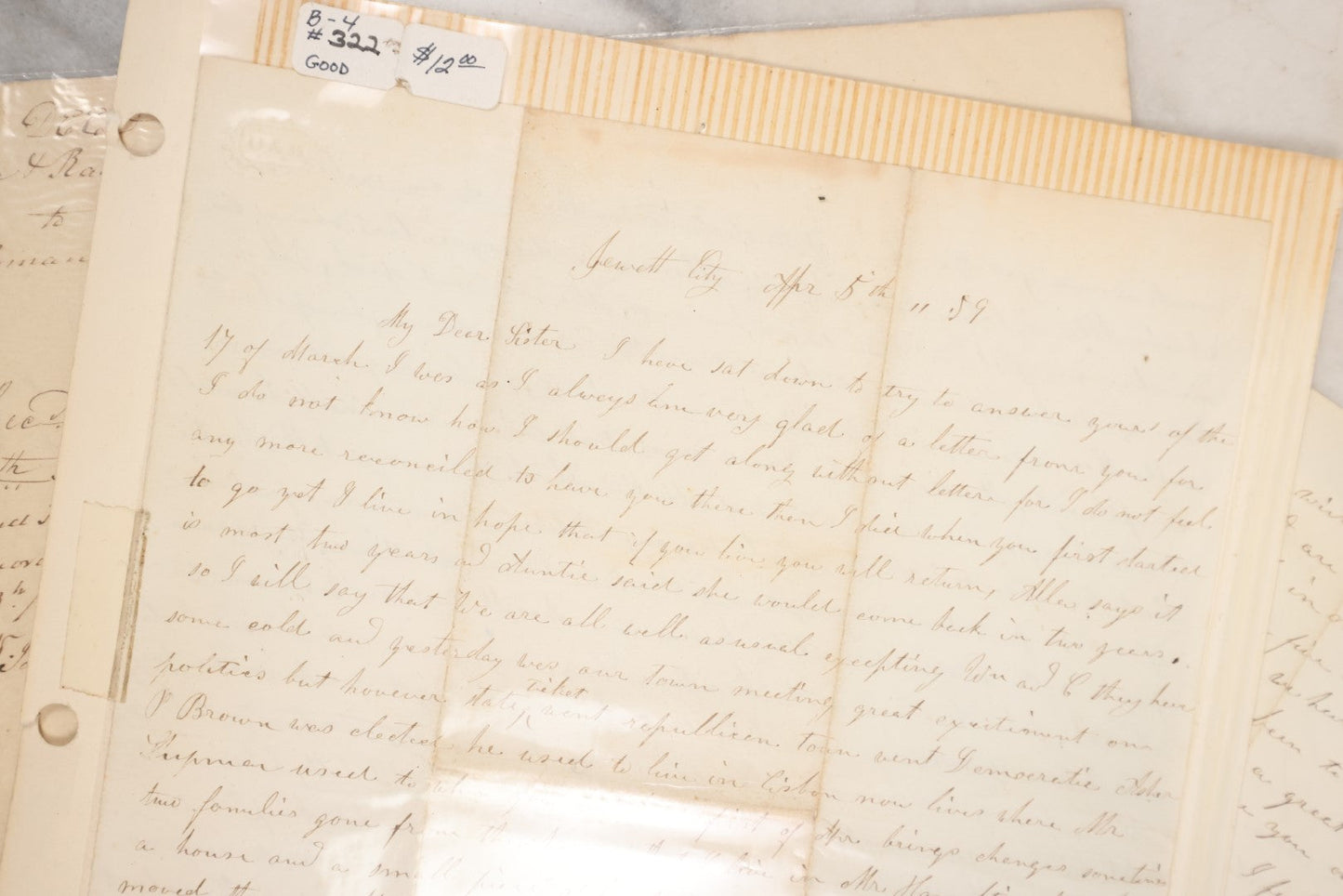 Lot 081 - Grouping Of Miscellaneous Antique Correspondence, Billheads, Letters, And More, Including James Westgate, Blacksmith And Jobber, Isaac D. Norton, Dealer In Coal, George H. Hoar & Son Brushes, Varnishes, Paints, Wall Paper, Etc.