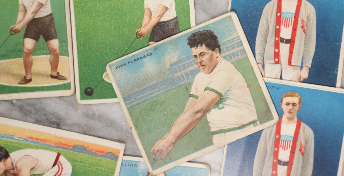 Lot 084 - Grouping Of Nine Antique Cigarette Cards From Mecca Cigarettes, Champion Athlete And Prize Fighter Series