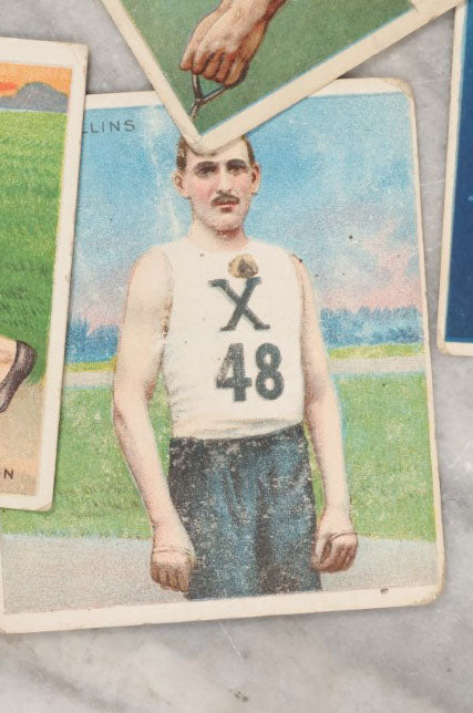 Lot 084 - Grouping Of Nine Antique Cigarette Cards From Mecca Cigarettes, Champion Athlete And Prize Fighter Series