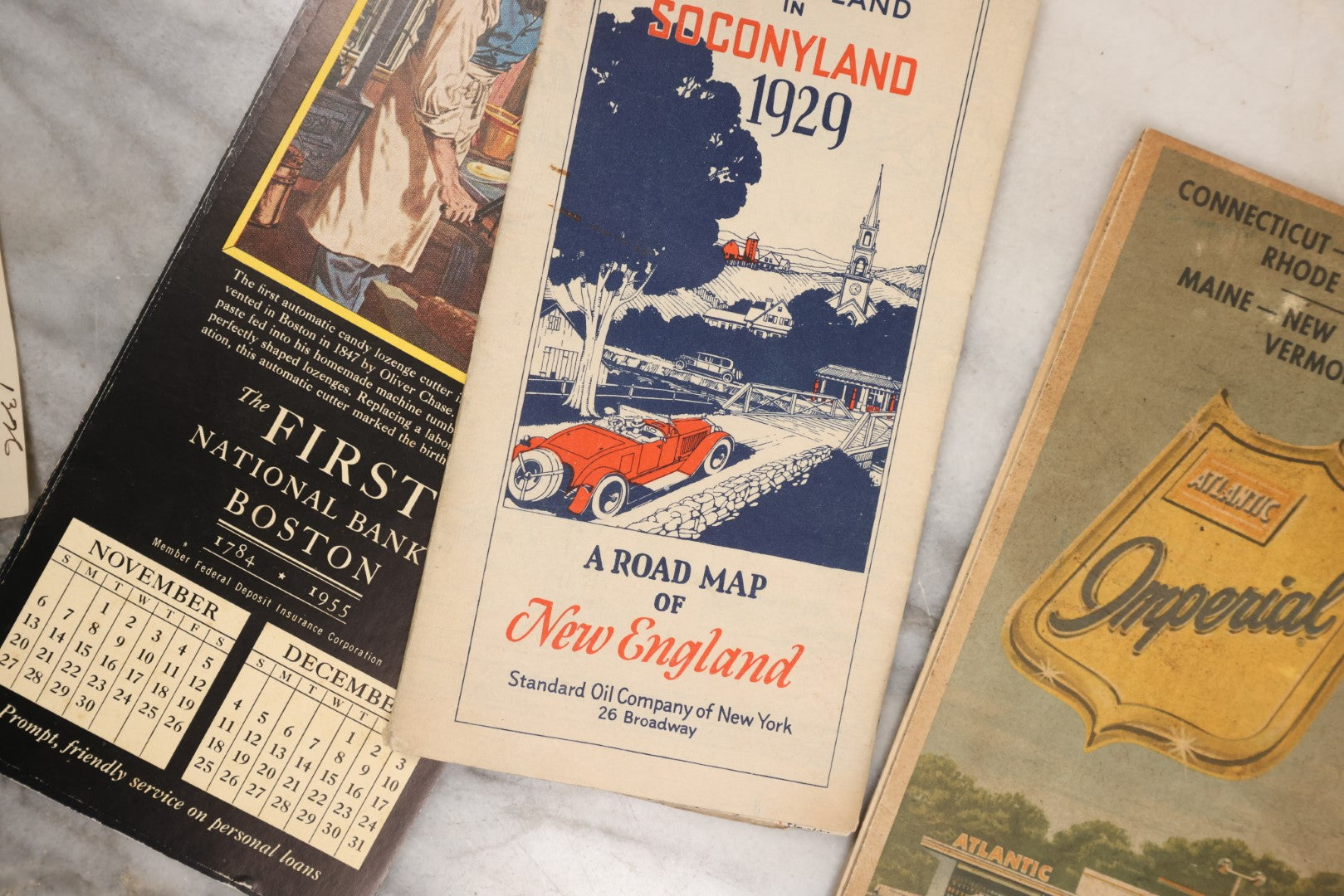 Lot 088 - Grouping Of 25+ Pieces Of Miscellaneous Antique And Vintage Advertising Including World's Soap, Socony Road Map, Boss Powder, National Despatch Freight Line, And More