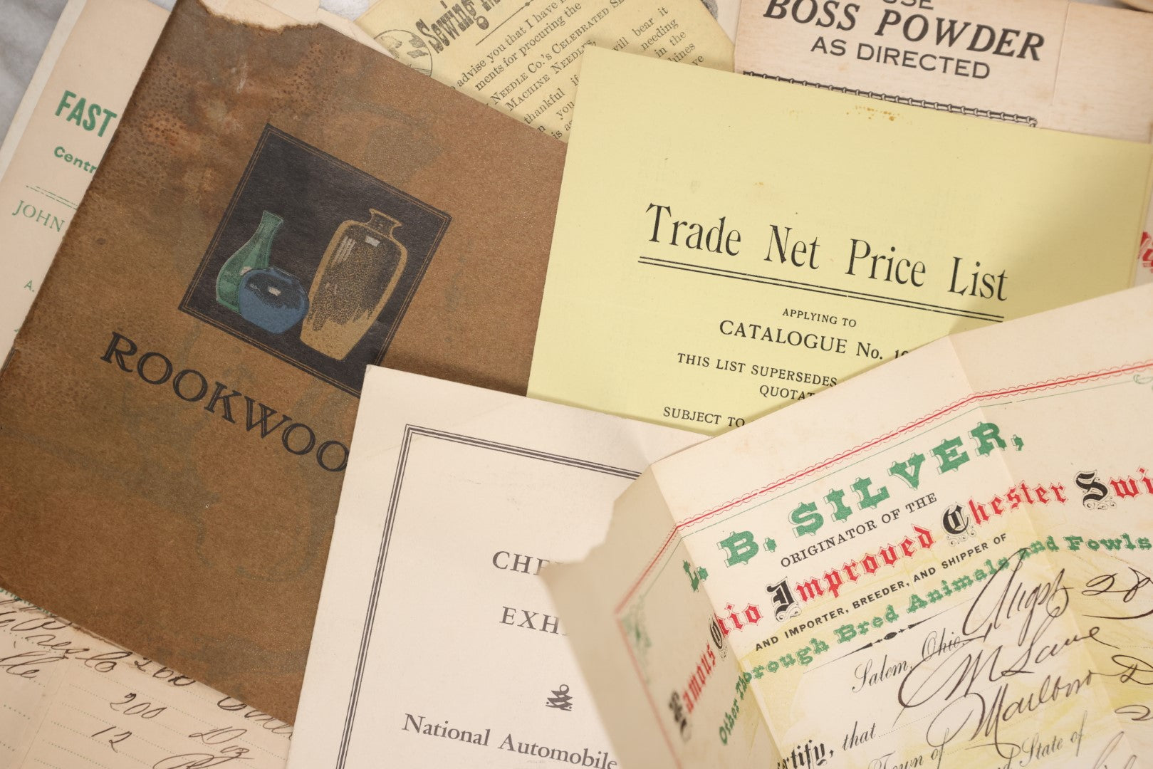 Lot 088 - Grouping Of 25+ Pieces Of Miscellaneous Antique And Vintage Advertising Including World's Soap, Socony Road Map, Boss Powder, National Despatch Freight Line, And More