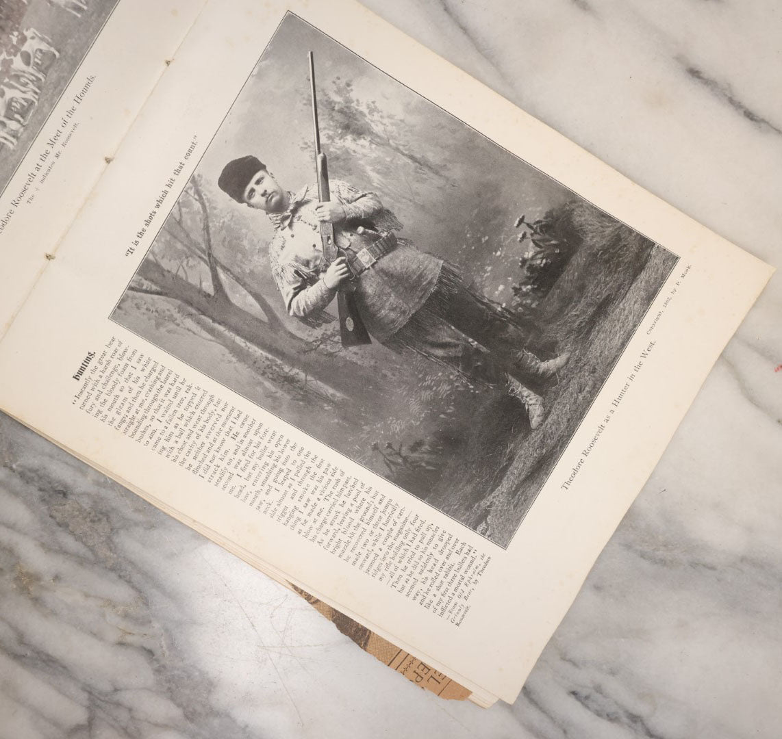 Lot 106 - Our Patriotic President, Antique Teddy Roosevelt History Booklet, "His Life In Pictures, Anecdotes, Saying, Principles, And Biography, Copyright 1904, By The Elite Art Press