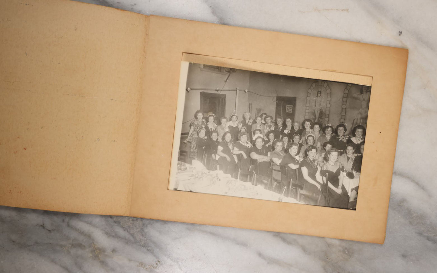 Lot 111 - Vintage Foldered Group Photo From Blinstrub's Village, 308 Broadway, South Boston, Boston's Largest Nigh Spot, With Group Of Ladies