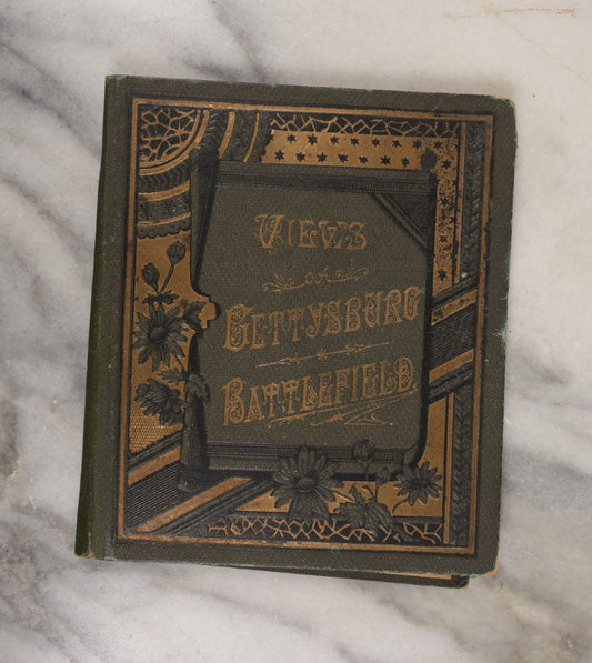 Lot 112 - Views Of Gettysburg Battlefield, Antique Small Fold Out Book With Images Of Gettysburg, Civil War